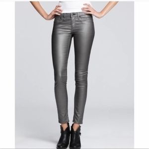 Rag & Bone Legging Skinny Jeans in Pewter Metallic